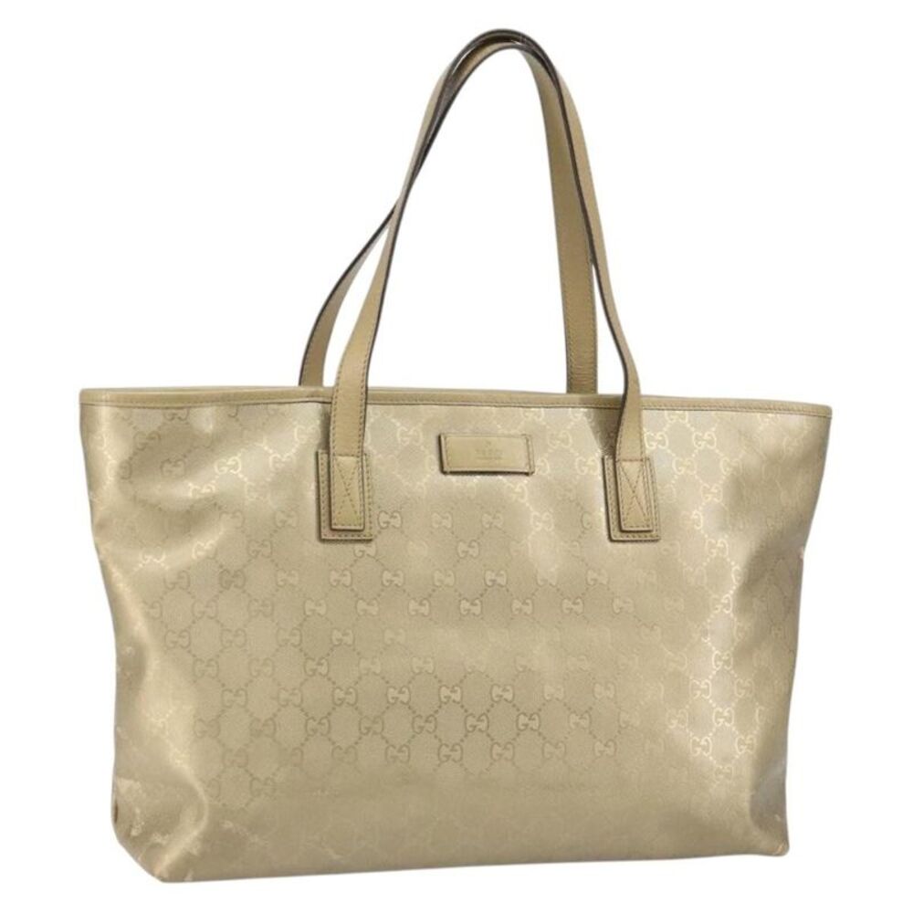 Gucci Plus Tote Gg Imprime Gold Pvc Tote Bag Bag